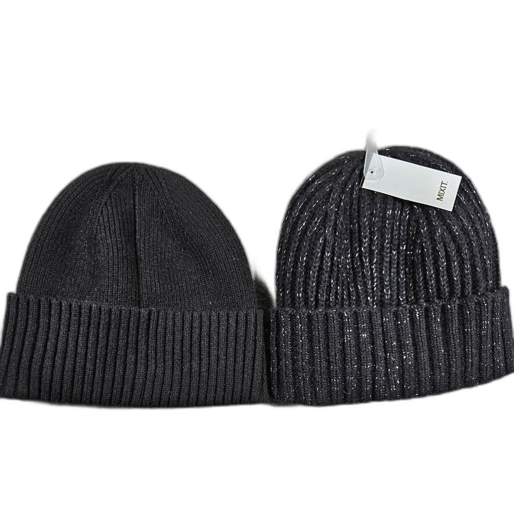 NWT Lot of Two Black Hats. One Size